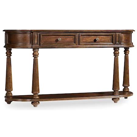 Demilune Hall Console with 2 Drawers